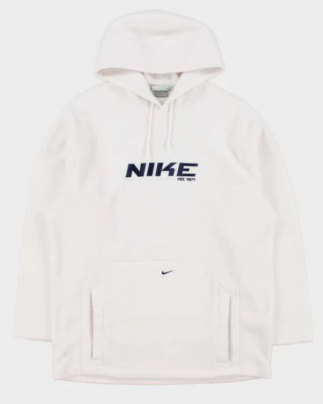 Vintage Y2K 00s Nike Embroidered Centre Swoosh Pullover Fleece Hoodie - L made by Nike