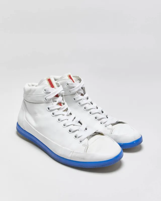 2018 Prada Sport Calfskin Leather High Top Trainers - UK7.5 made by Prada