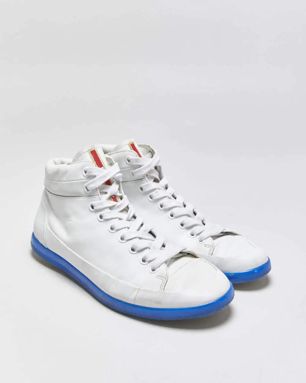2018 Prada Sport Calfskin Leather High Top Trainers - UK7.5 sold by Rokit