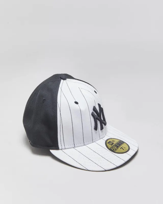Vintage Y2K 00s New Era 59Fifty N.Y Yankees Wool Cotton Blend Striped Fitted MLB Baseball Cap - 7 1/4 made by New Era