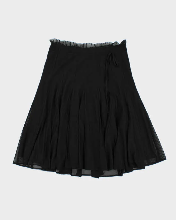 Vintage 1990s Mario Serrani Lined Mesh Floaty Skirt - M sold by Rokit