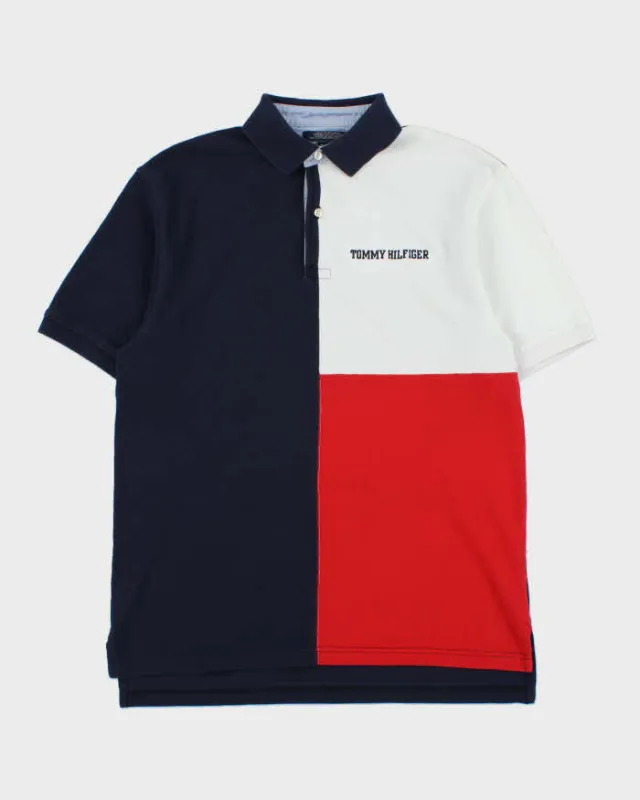 Vintage Y2K 00s Tommy Hilfiger Classic Colour Block Short Sleeve Polo Shirt - M made by Tommy Hilfiger