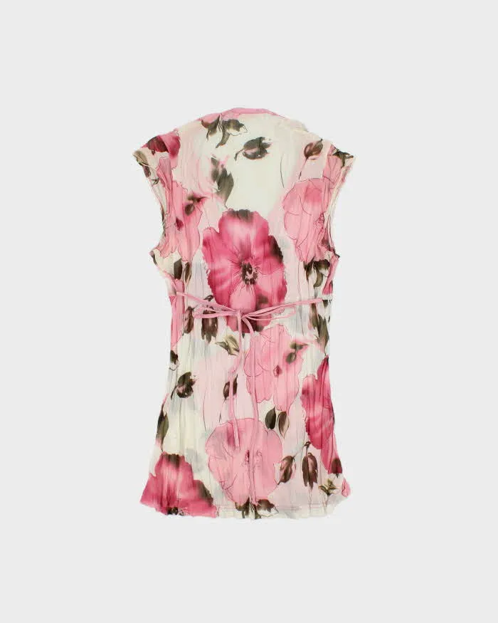 Vintage Y2k 2000s Sakura Crinkle Mesh Top - M sold by Rokit product image thumbnail 2