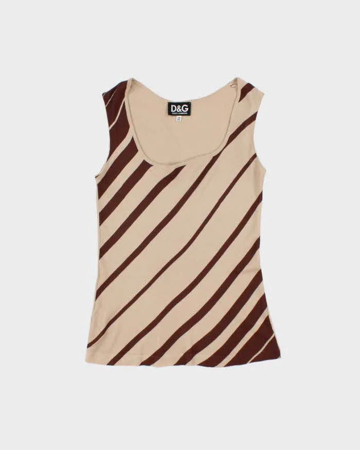 Vintage Dolce & Gabbana Horizontal Stripe Knit Vest - M sold by Rokit