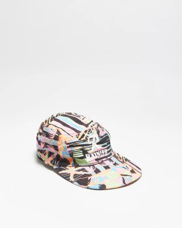 Vintage 1980s Rainier American Beer Patterned Canvas Cycling Cap - OS made by Rokit