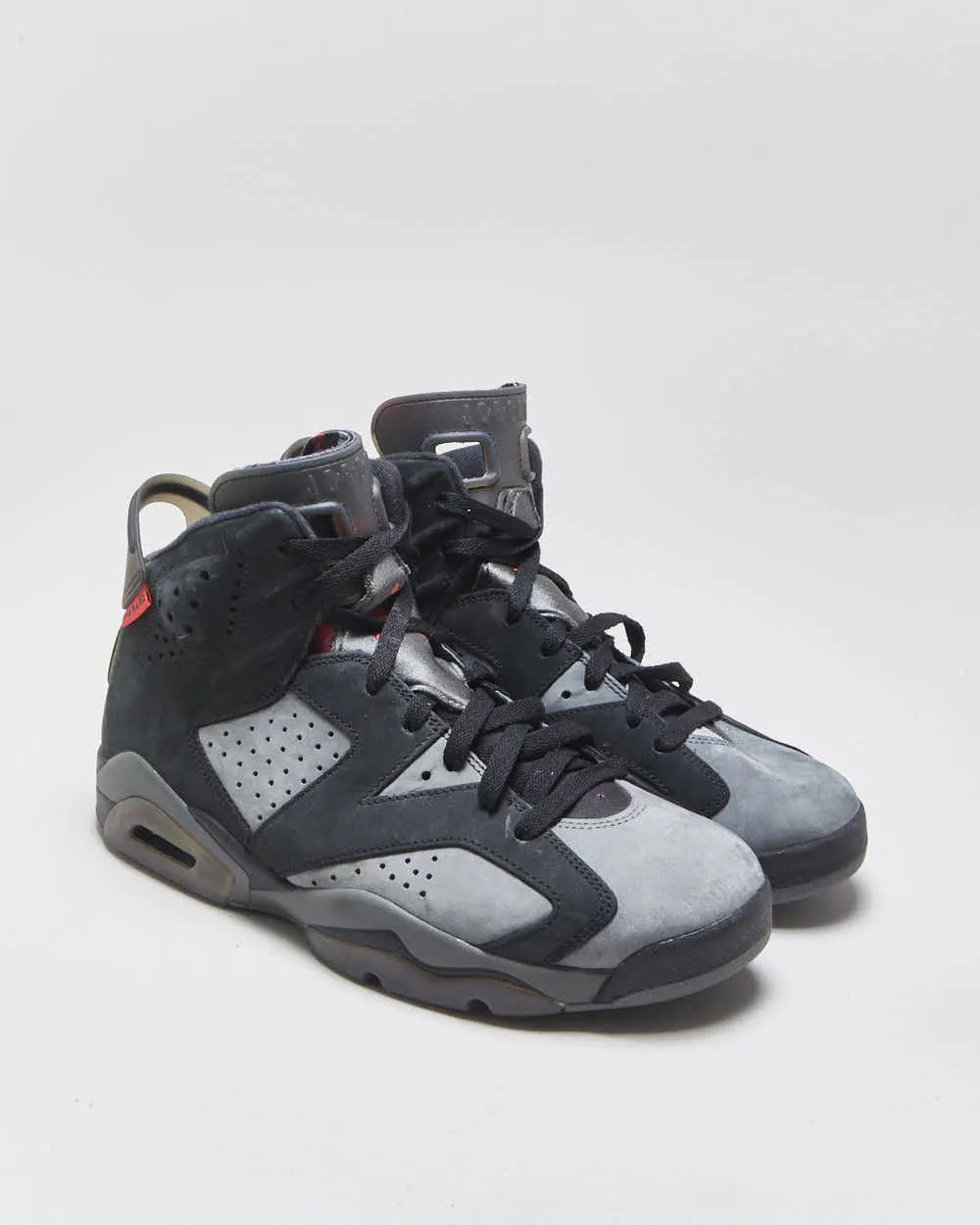 2019 Nike Air Jordan 6 Retro x Paris Saint Germain PSG Iron Grey Suede Trainers - UK8.5 sold by Rokit