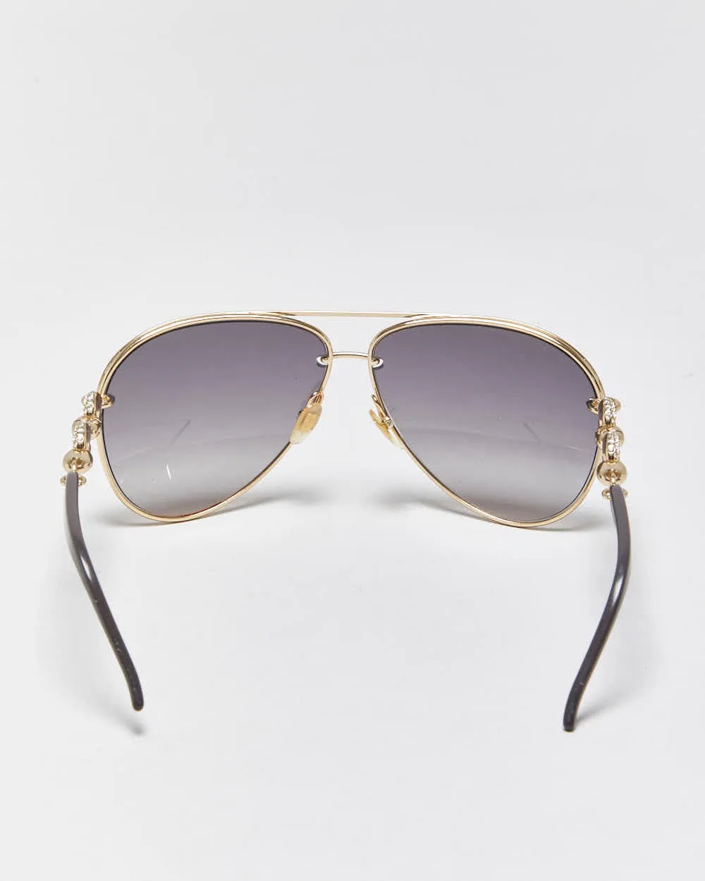 Vintage Y2k 2000s Gucci Rhinestone Chain Link Aviator Sunglasses sold by Rokit product image thumbnail 4