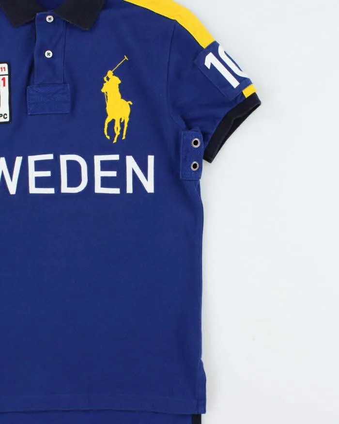 Vintage Y2K 00s Polo Ralph Lauren Sweden Big Pony #10 Custom Slim Short Sleeve Polo Shirt - S sold by Rokit product image thumbnail 3