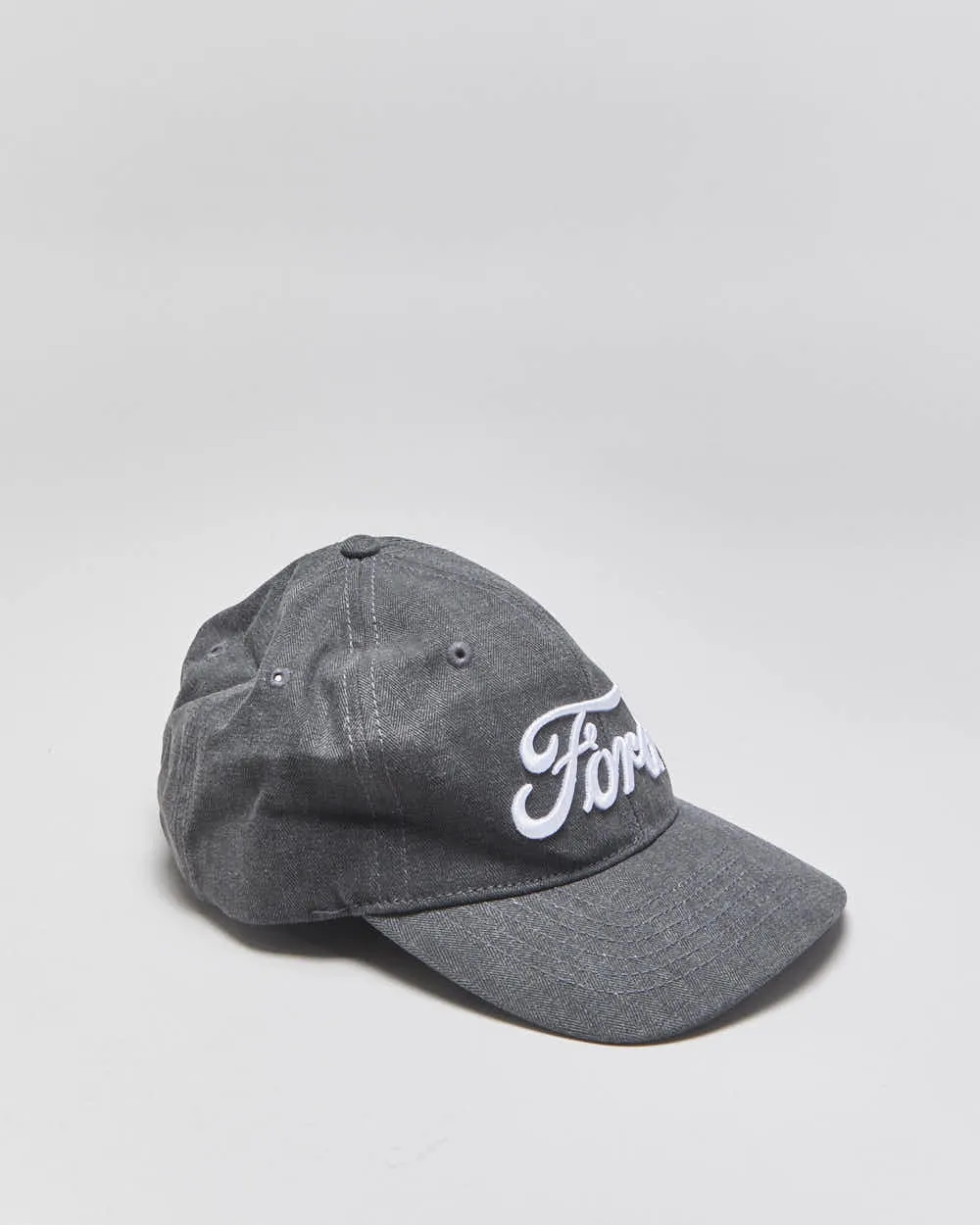 Vintage Ford Racing Embroidered Denim Leather Strap Baseball Cap - OS sold by Rokit