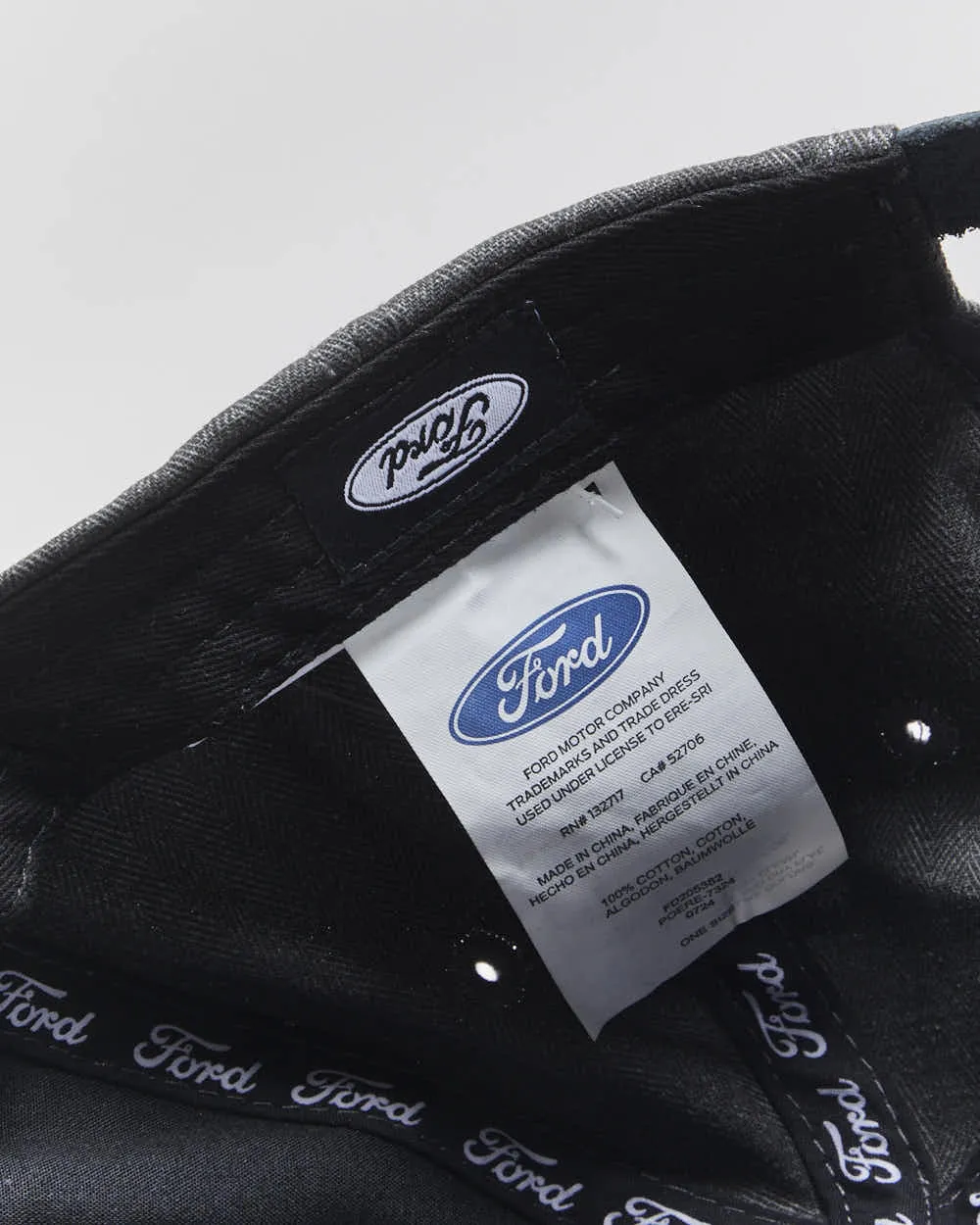 Vintage Ford Racing Embroidered Denim Leather Strap Baseball Cap - OS sold by Rokit product image thumbnail 4