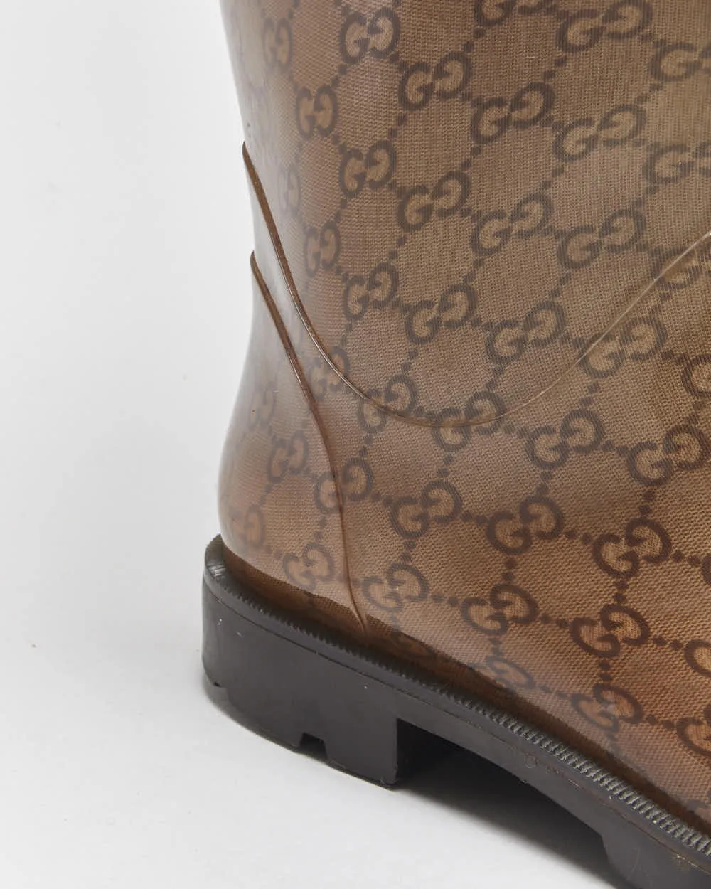 Vintage Gucci Monogram GG Gloss Rubber Mid Calf Wellington Rain Boots - UK7.5 sold by Rokit product image thumbnail 5