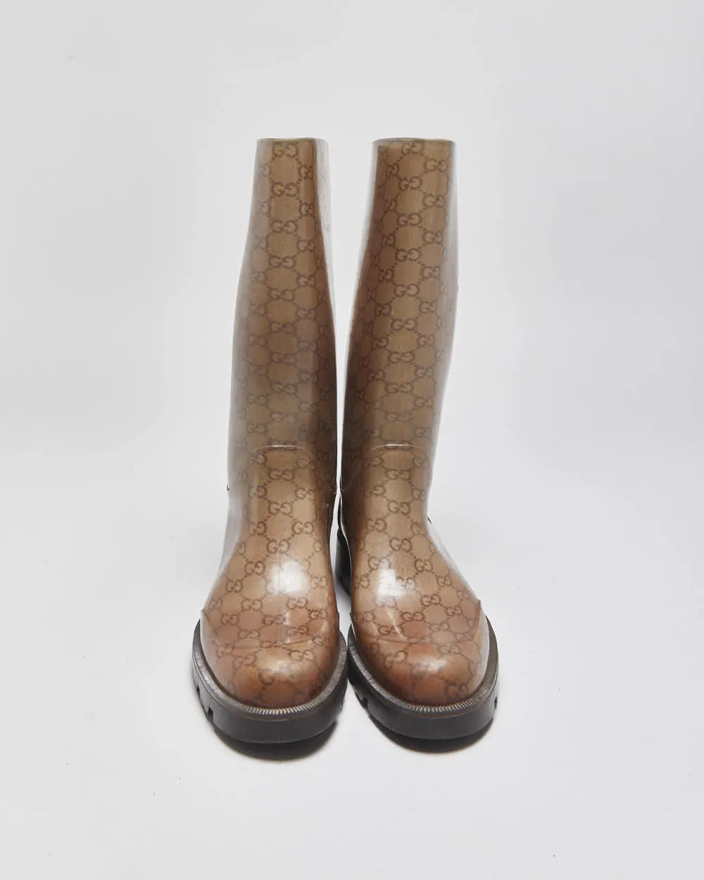 Vintage Gucci Monogram GG Gloss Rubber Mid Calf Wellington Rain Boots - UK7.5 sold by Rokit product image thumbnail 3