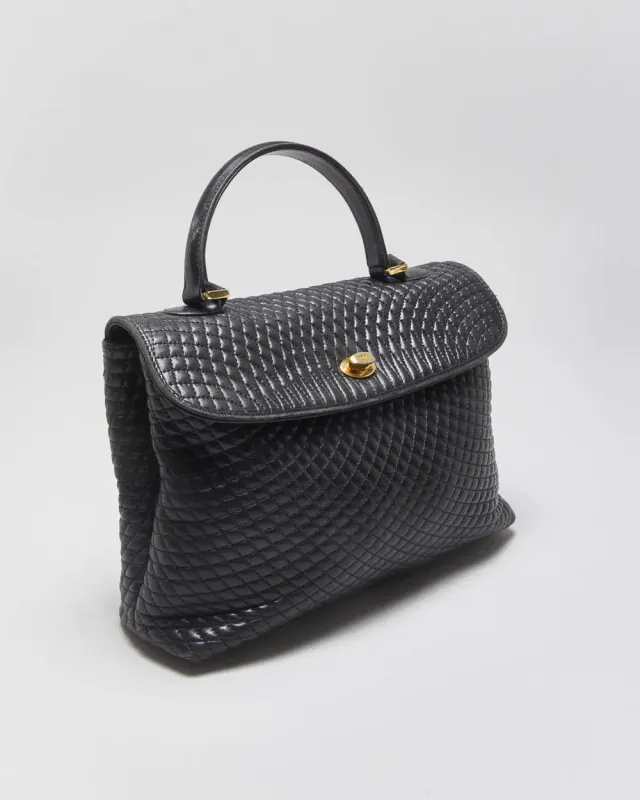 Vintage Bally Quilted Leather Handbag made by Bally