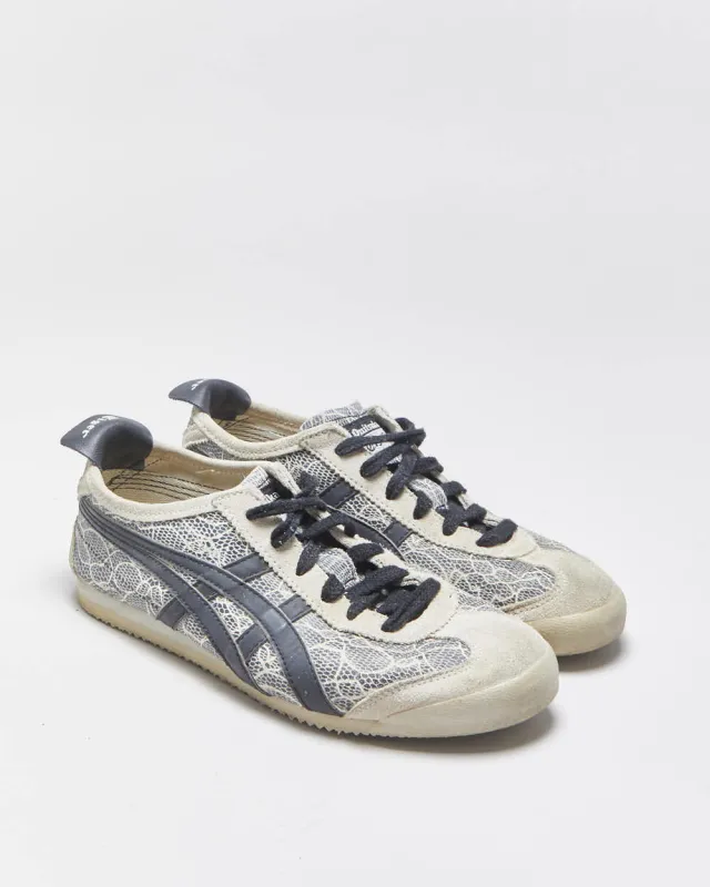 Vintage Onitsuka Tiger Suede/Leather Patterned HL474 Mexico 66 Trainers - UK6 made by Rokit