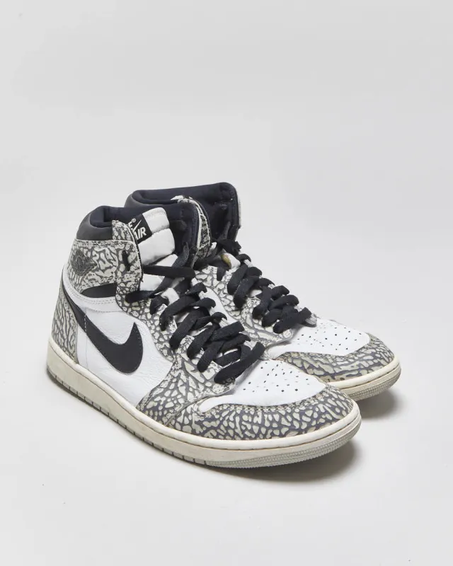 2022 Nike Air Jordan 1 High OG 'Cement' Leather Trainers - UK10 made by Jordan