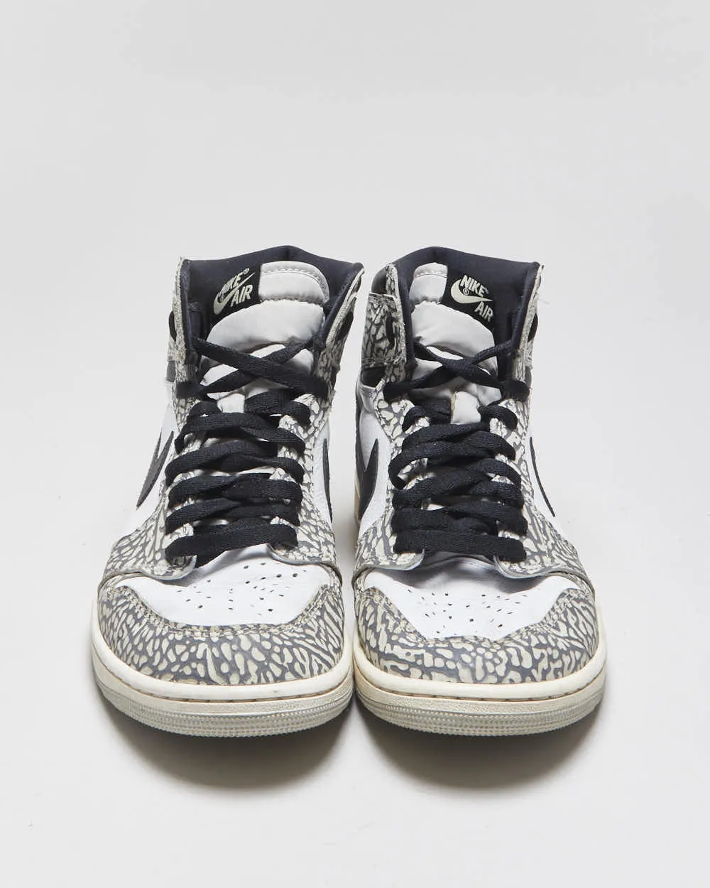 2022 Nike Air Jordan 1 High OG 'Cement' Leather Trainers - UK10 sold by Rokit product image thumbnail 3