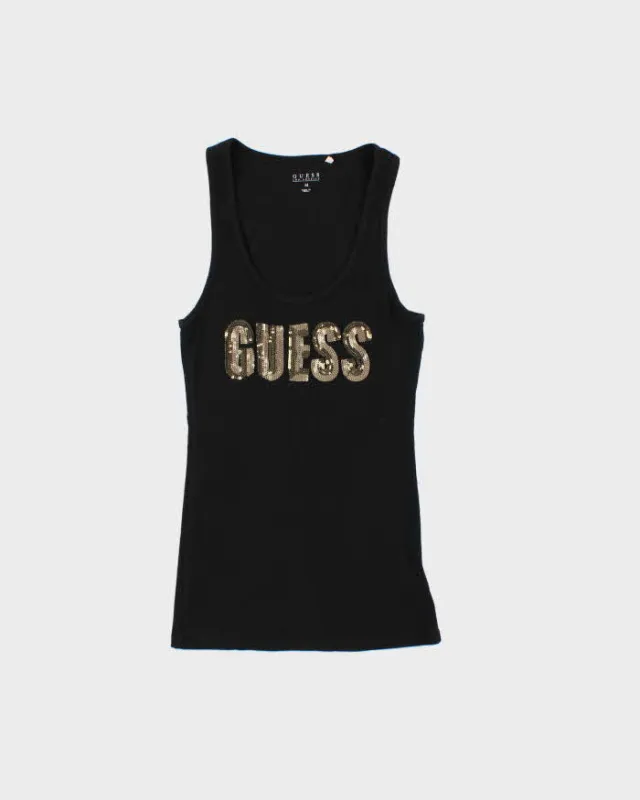 Vintage Y2k 2000s Guess Jeans Sequin Vest Top - M made by Guess