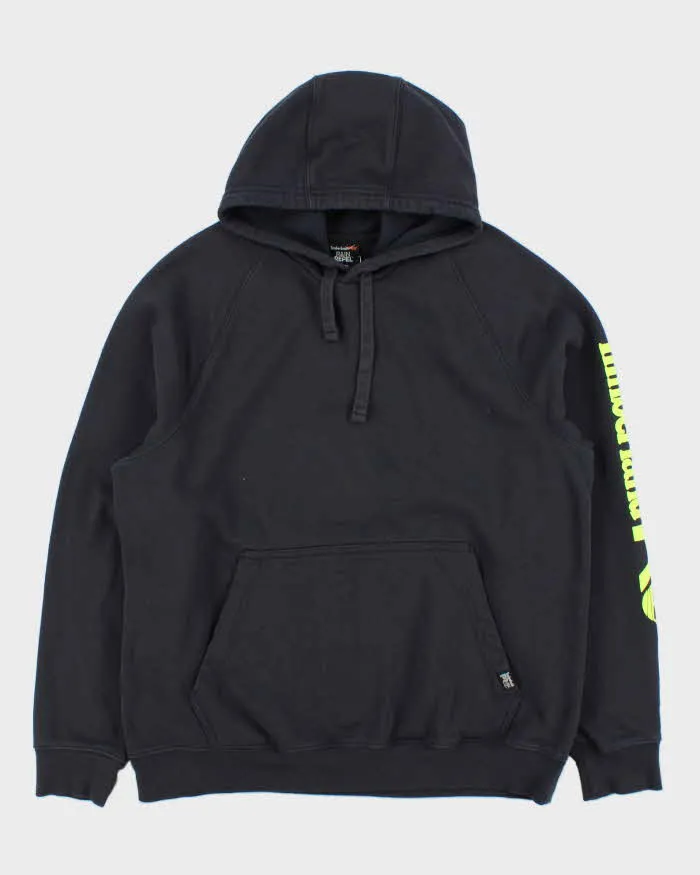 Vintage Timberland Pro Rain Repel Logo Sleeve Pullover Hoodie - M sold by Rokit
