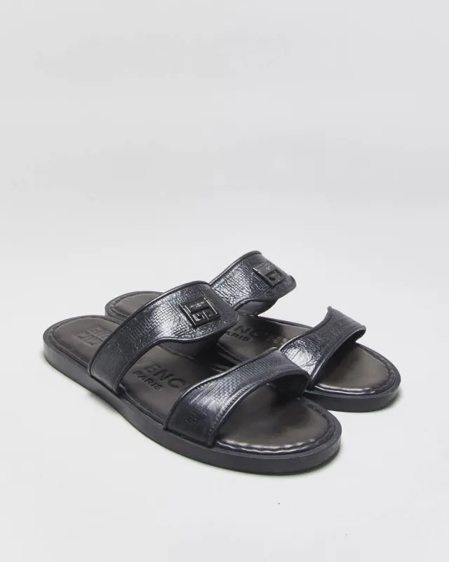 Vintage Givenchy Pebbled Leather Strap Sandal Slides - UK10 made by Givenchy