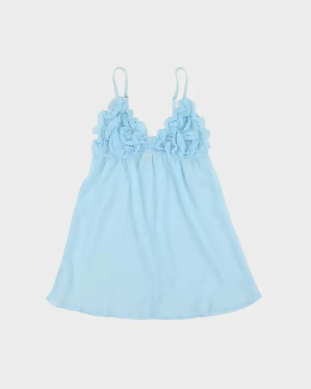 Vintage Y2k 2000s LA Senza Mesh Ruffle Cami Top - S made by Rokit