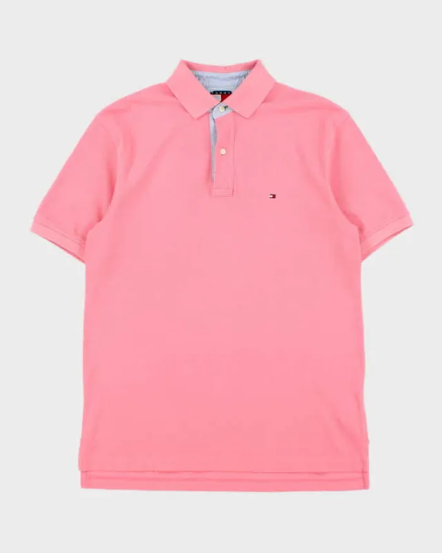 Vintage Y2K 00s Tommy Hilfiger Hot Pink Classic Short Sleeve Polo Shirt - M made by Tommy Hilfiger