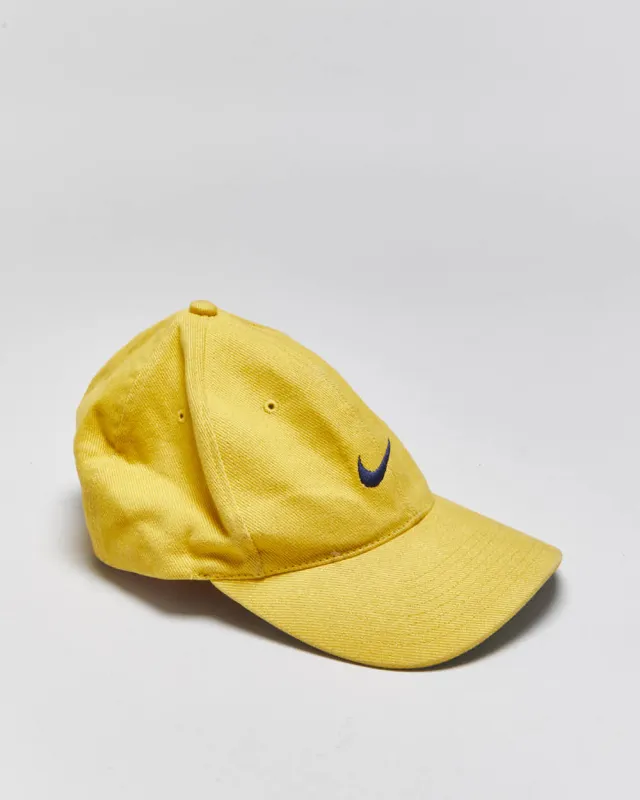 Vintage 2000 Y2K Nike Swoosh Canvas Snapback Baseball Cap - OS made by Nike