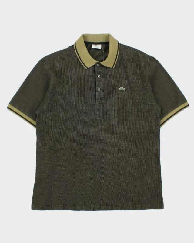Vintage Y2K 00s Lacoste Check Classic Croc Short Sleeve Polo Shirt - M made by Lacoste
