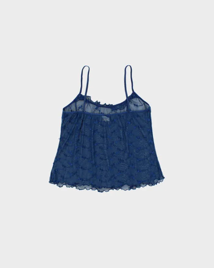 Vintage Y2k 2000s Soul Mates Embroidered Mesh Cami Top - S sold by Rokit product image thumbnail 2