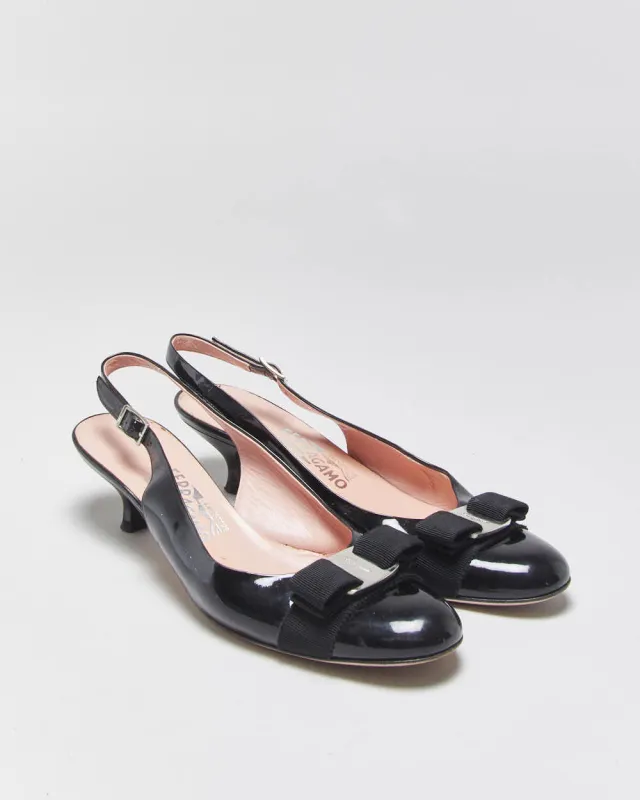 Vintage Salvatore Ferragamo Sling Back Kitten Heels - UK6.5 made by Salvatore Ferragamo