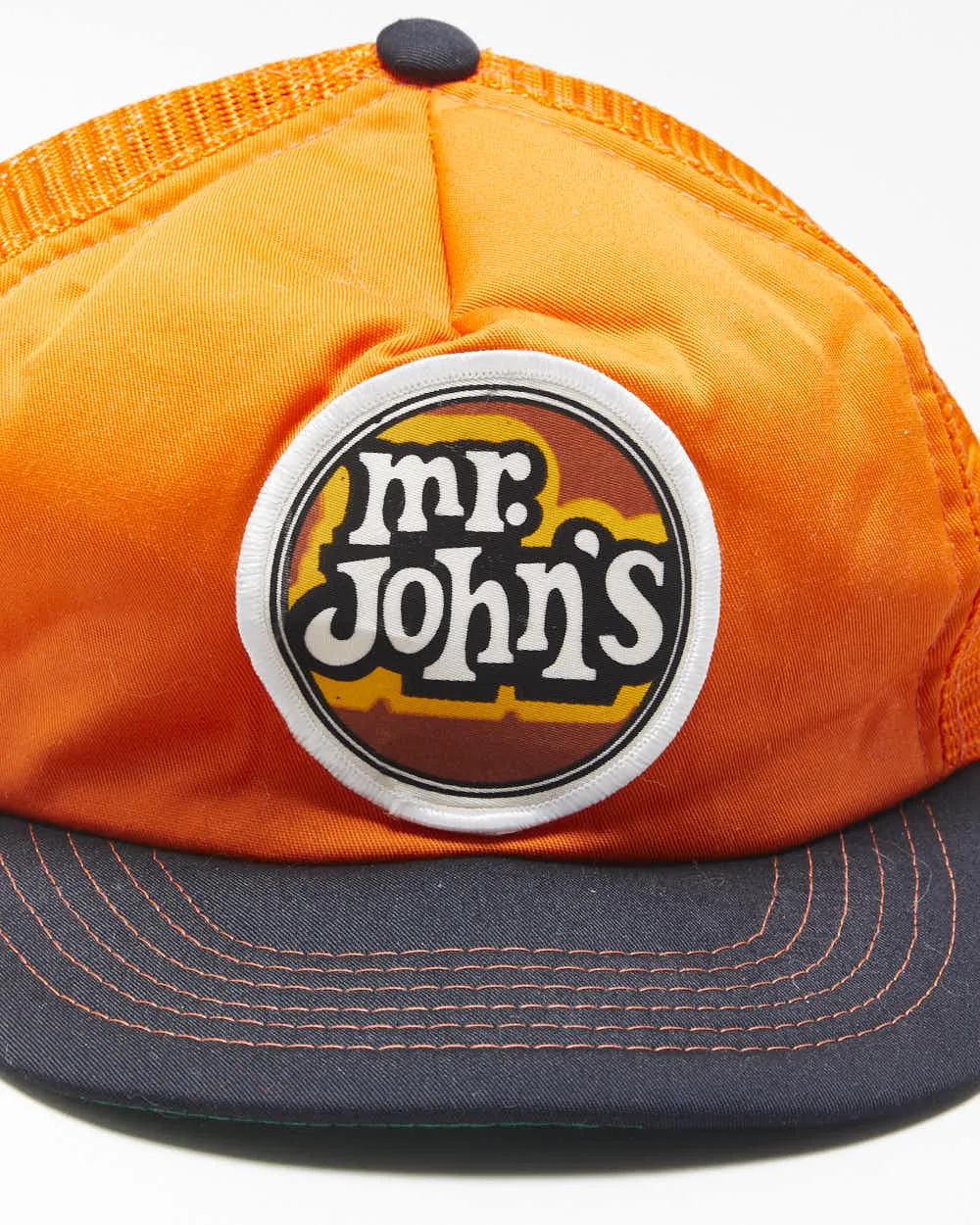 DS Vintage 1990s Mr. Johns Flat Brim Patch Trucker Hat - OS sold by Rokit product image thumbnail 3