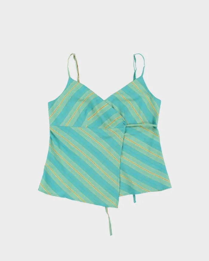 Vintage 1990s Smart Set Striped Wrap Cami Top - L sold by Rokit