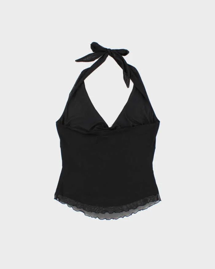 Vintage Y2k 2000s Oasis Beaded Lined Mesh Halter Neck Top - M sold by Rokit product image thumbnail 2