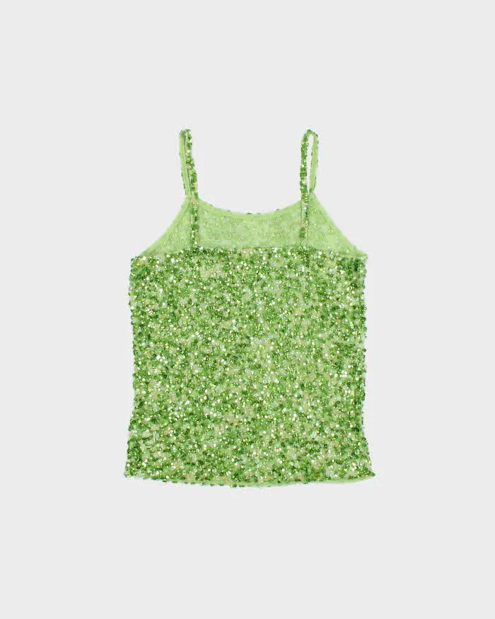 Vintage Y2k 2000s New Vision Mesh Sequin Cami Top - M sold by Rokit product image thumbnail 2