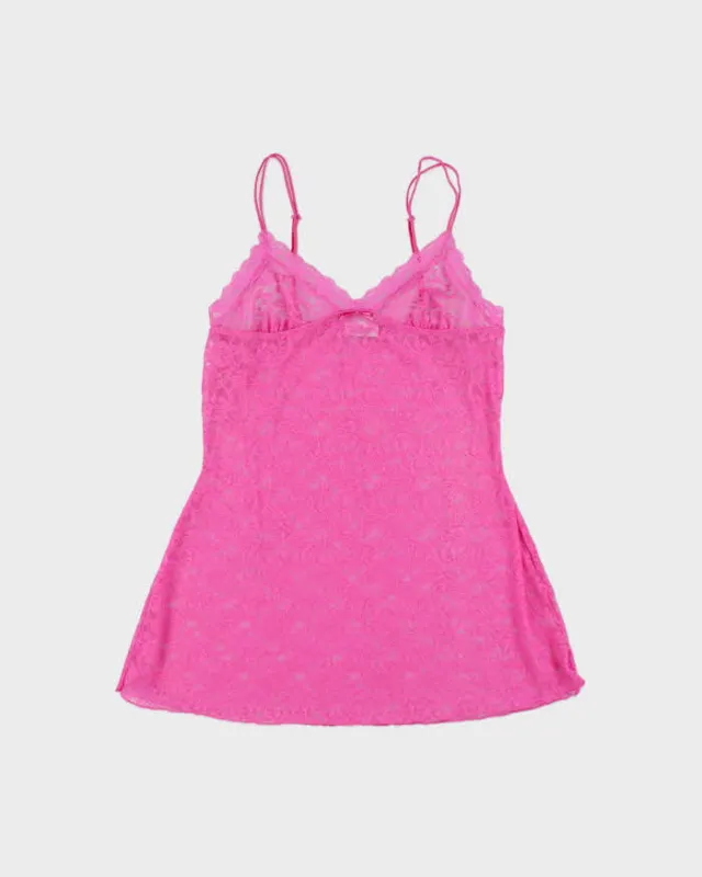 Vintage Y2k 2000s LA Senza Mesh Long Cami Top - S made by Rokit