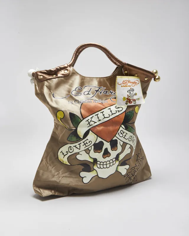 DSWT Y2k 2000s Ed Hardy by Christian Audigier Tote Handbag made by Ed Hardy