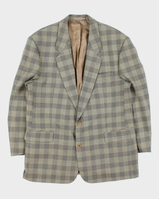 Vintage 1990s Hugo Boss Wool Houndstooth Check Single Breasted Blazer - XXL made by Hugo Boss