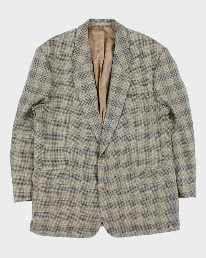 Vintage 1990s Hugo Boss Wool Houndstooth Check Single Breasted Blazer - XXL sold by Rokit