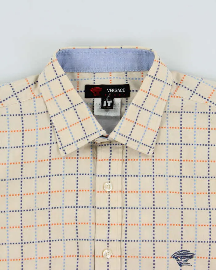 Vintage Y2K 00s Versace Sport Stitch Dotted Check Long Sleeve Shirt - L sold by Rokit product image thumbnail 5