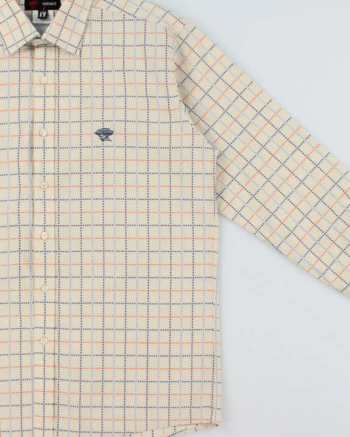 Vintage Y2K 00s Versace Sport Stitch Dotted Check Long Sleeve Shirt - L sold by Rokit product image thumbnail 3