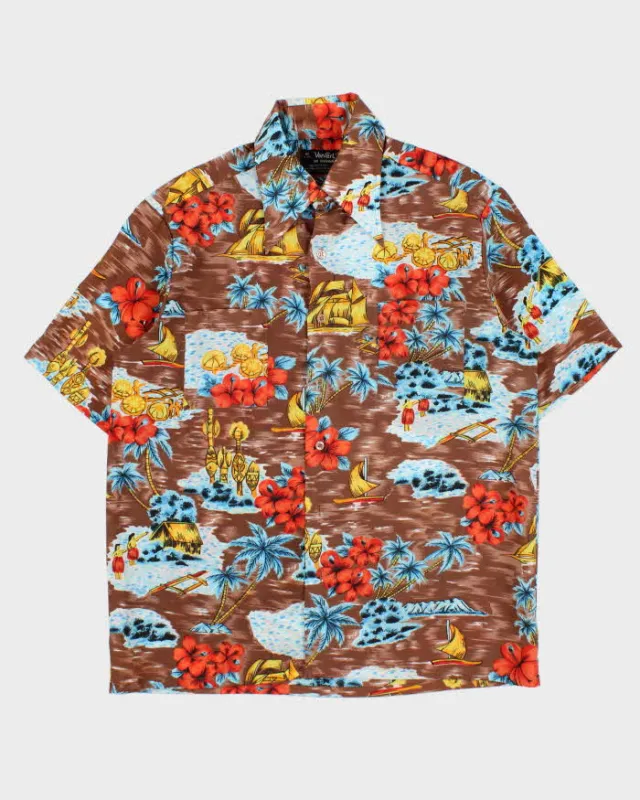 Vintage 1970s Van Cort PermaPress Hawaiian Aloha Shirt - M made by Rokit