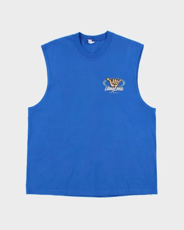 Vintage Y2K 00s Hang Loose Hawaii Sleeveless T-Shirt - XL made by Rokit