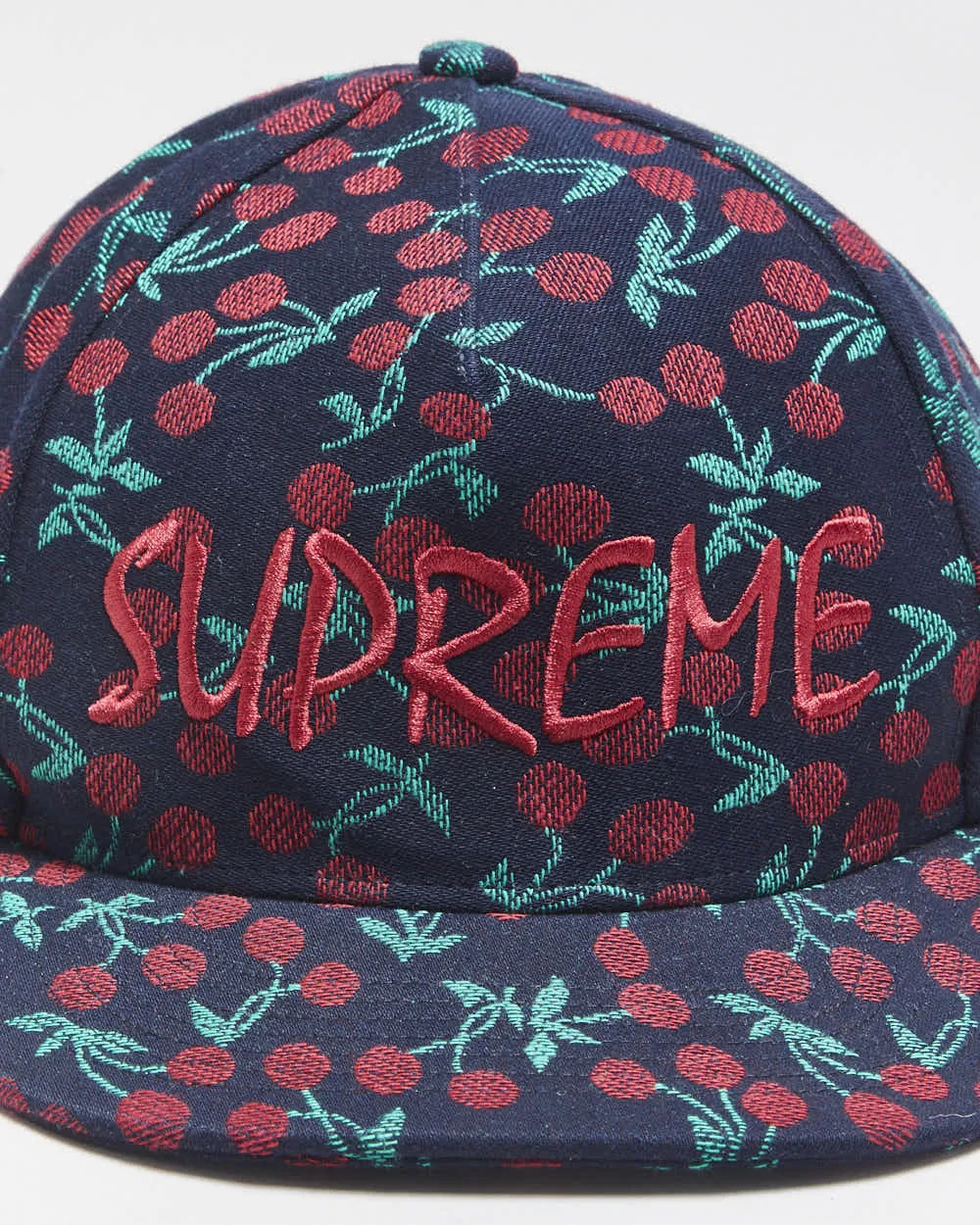 SS2023 Supreme Indigo Embroidered Woven Cherries Snapback Hat - OS sold by Rokit product image thumbnail 3
