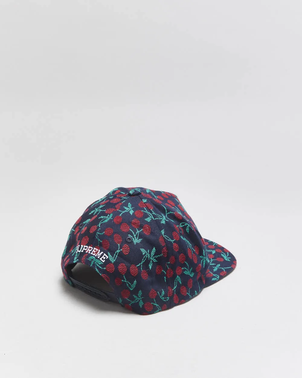 SS2023 Supreme Indigo Embroidered Woven Cherries Snapback Hat - OS sold by Rokit product image thumbnail 2