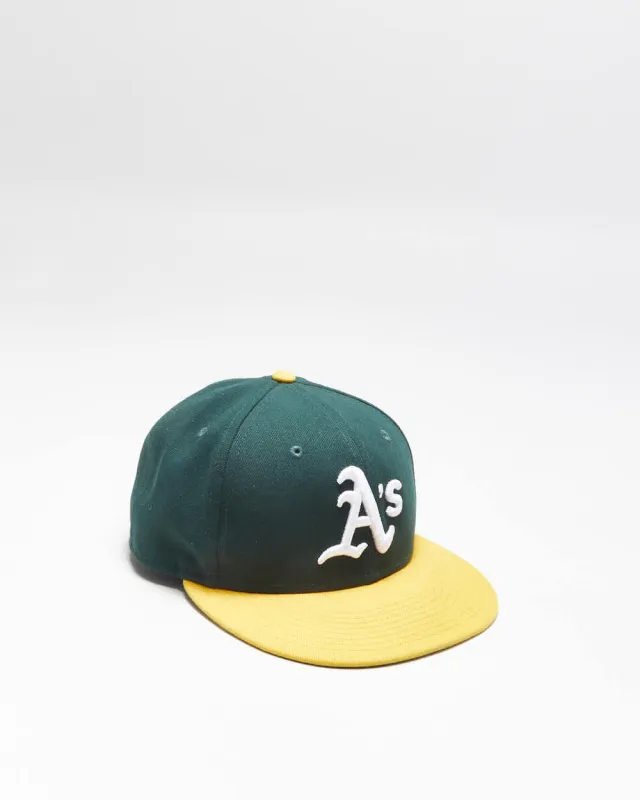 Vintage New Era 59Fifty Oakland Athletics MLB On-Field Fitted Baseball Cap - 7 1/4 made by Rokit