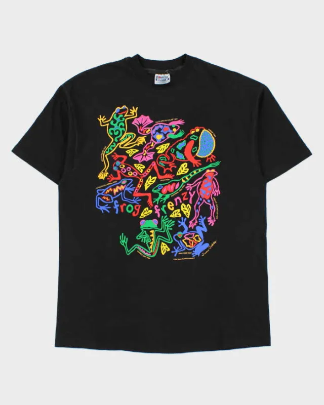 Vintage 1991 Frog Frenzy Hanes Beefy Made In USA Heavyweight Single Stitch Crewneck T-Shirt - L made by Rokit