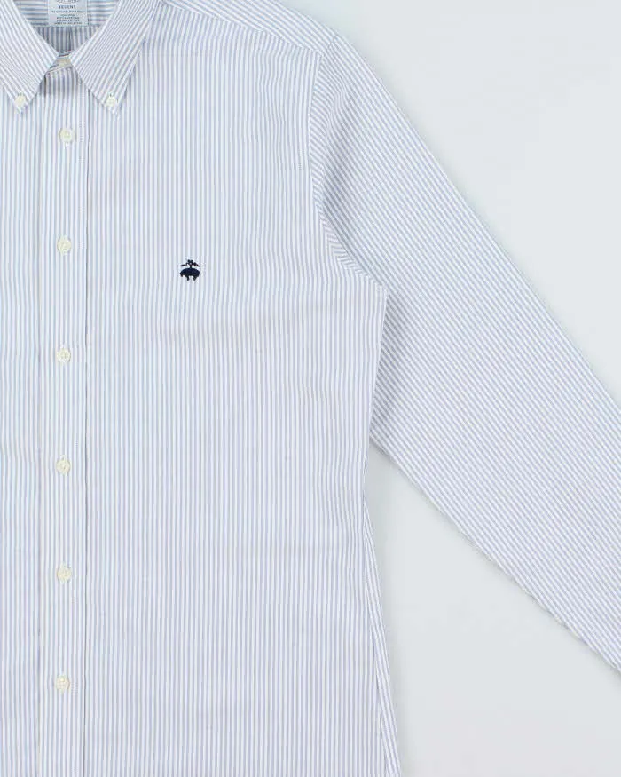 Vintage Brooks Brothers Classic Regent Striped Supima Long Sleeve Oxford Shirt - M sold by Rokit product image thumbnail 3