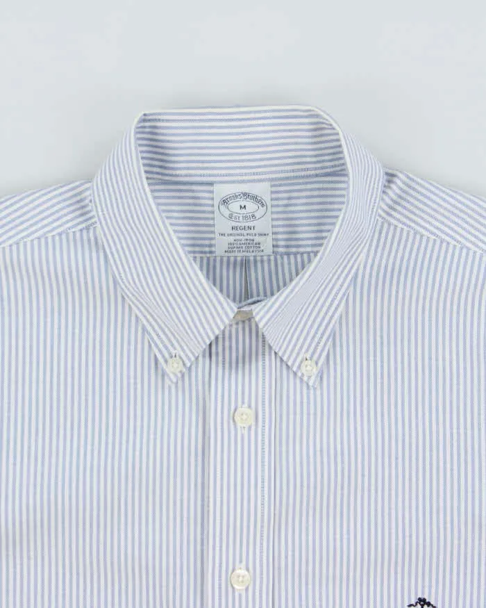 Vintage Brooks Brothers Classic Regent Striped Supima Long Sleeve Oxford Shirt - M sold by Rokit product image thumbnail 5