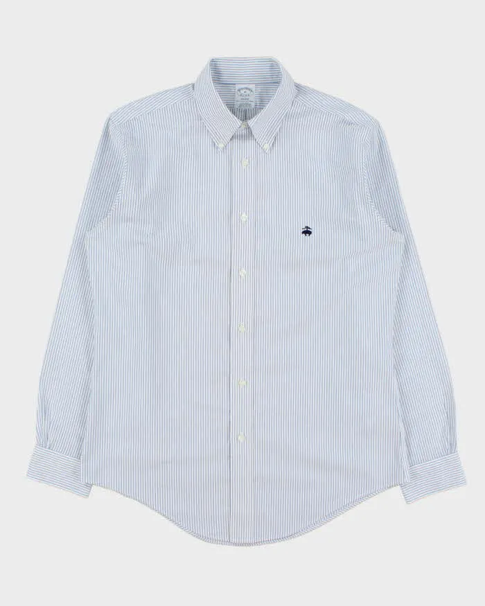 Vintage Brooks Brothers Classic Regent Striped Supima Long Sleeve Oxford Shirt - M sold by Rokit