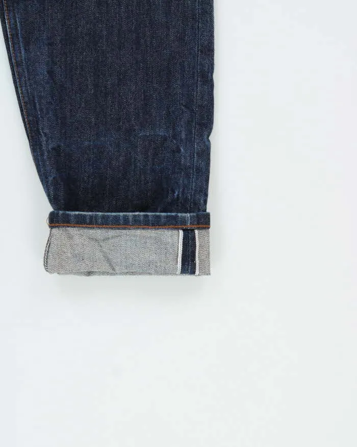 Vintage The Unbranded Brand UB601 Raw 14.5oz Indigo Japanese Selvedge Denim Relaxed Tapered Jeans - W32 L31 sold by Rokit product image thumbnail 5