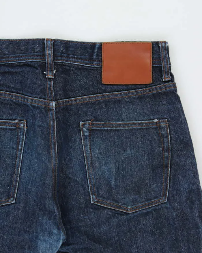Vintage The Unbranded Brand UB601 Raw 14.5oz Indigo Japanese Selvedge Denim Relaxed Tapered Jeans - W32 L31 sold by Rokit product image thumbnail 4